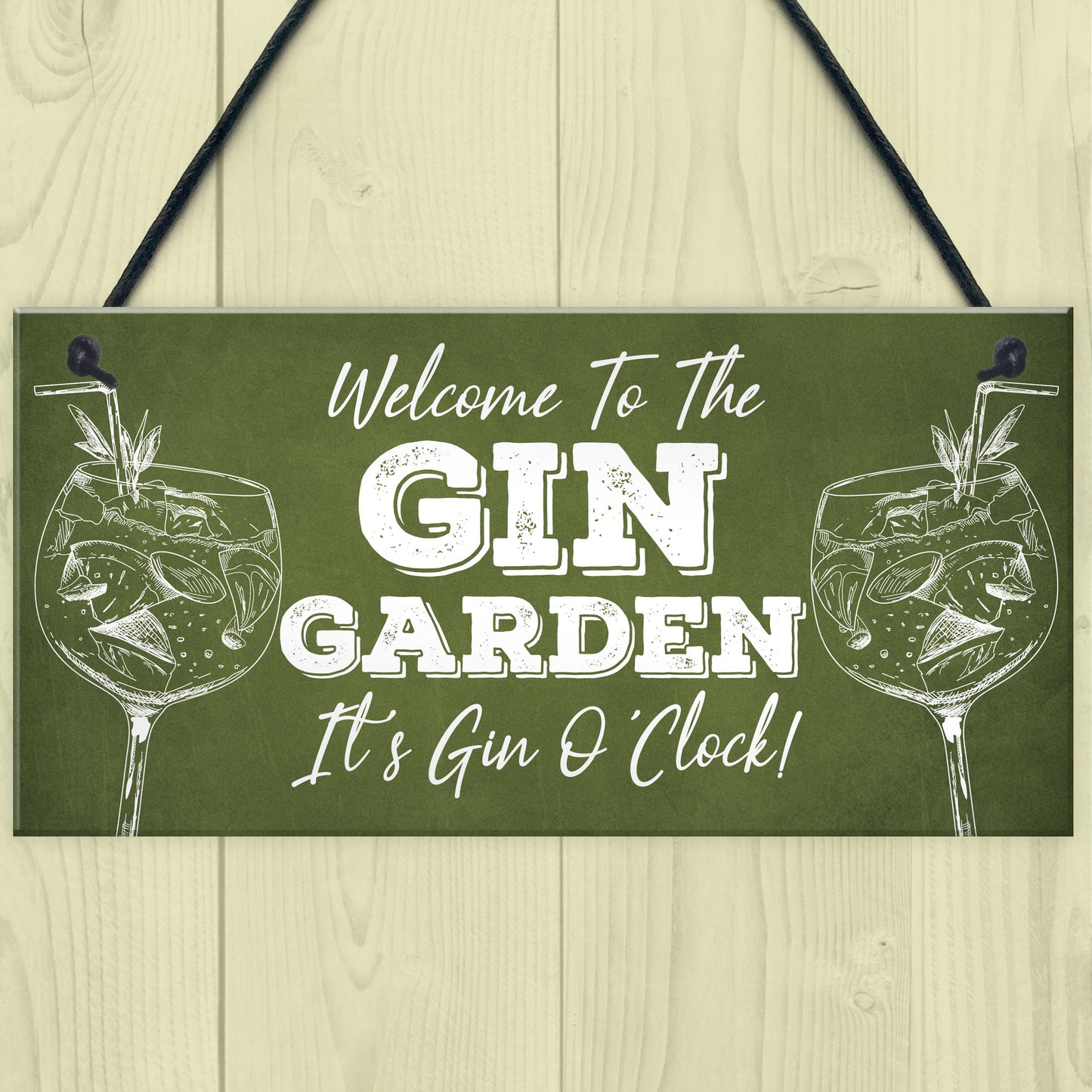 Novelty Gin Garden Bar Sign Novelty Home Decor Sign Gift