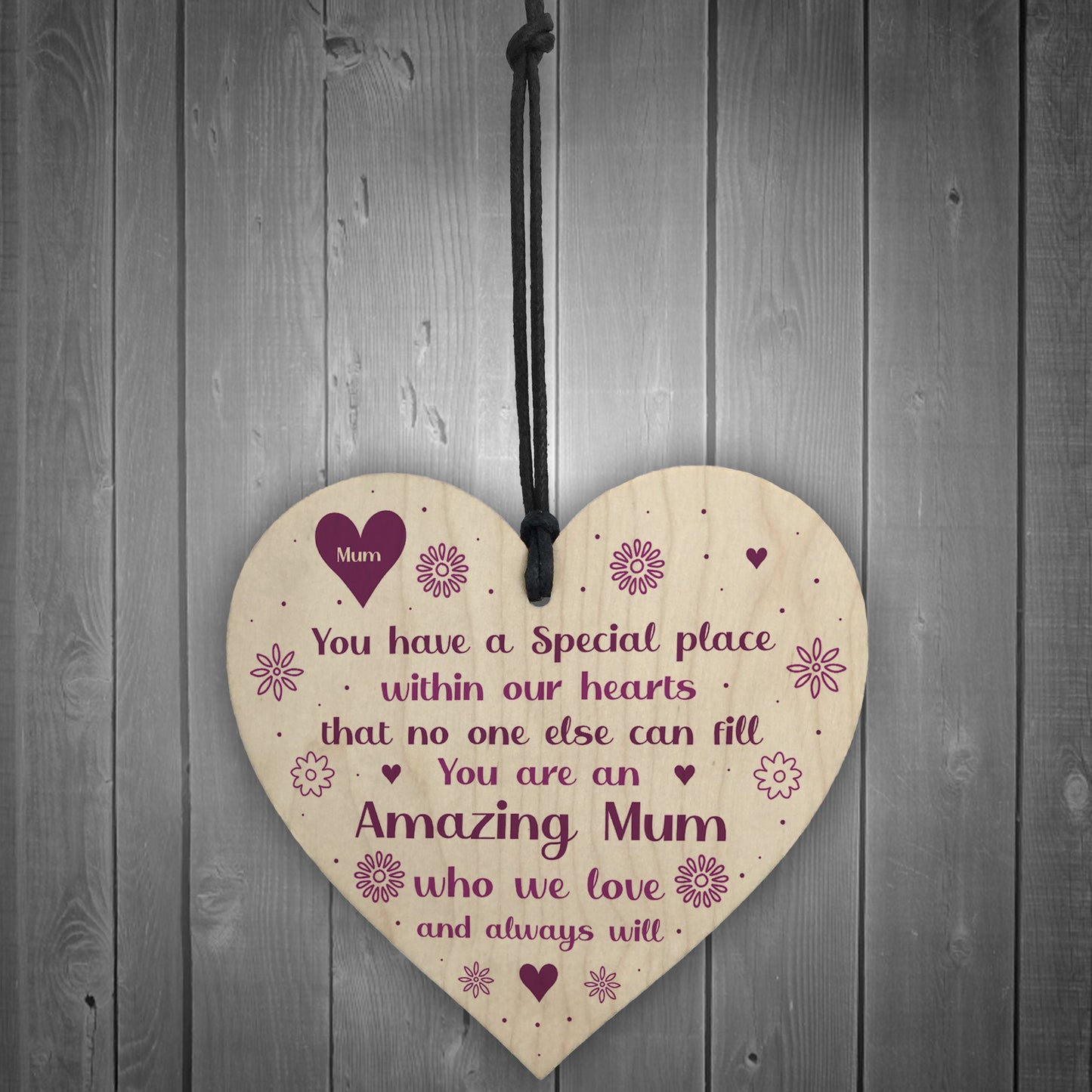 Amazing Mum Gifts For Birthday Wooden Heart Sign Thank You