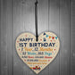 Happy 1st Birthday Gift For Daughter Son Wooden Heart Decoration