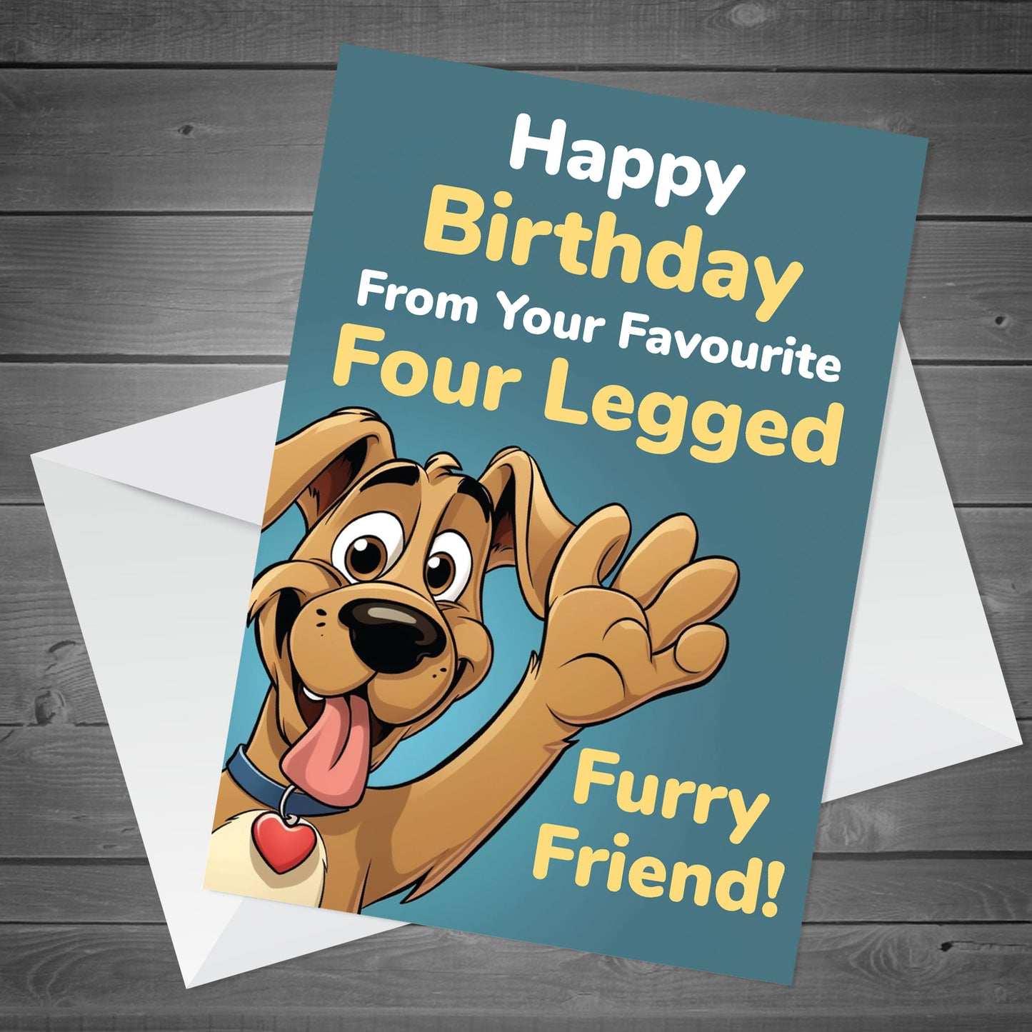Funny Birthday Card From The Dog Novelty Dog Mum and Dad