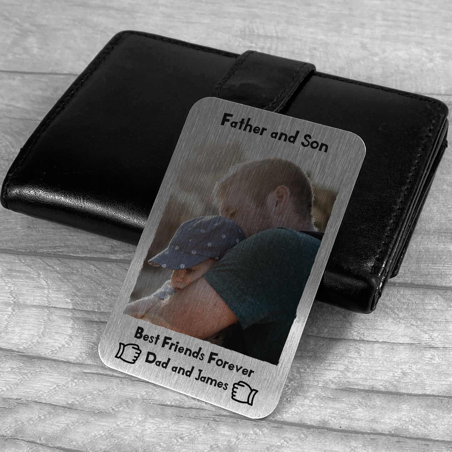 Personalised Fathers Day Gift From Son Photo Card FATHER SON
