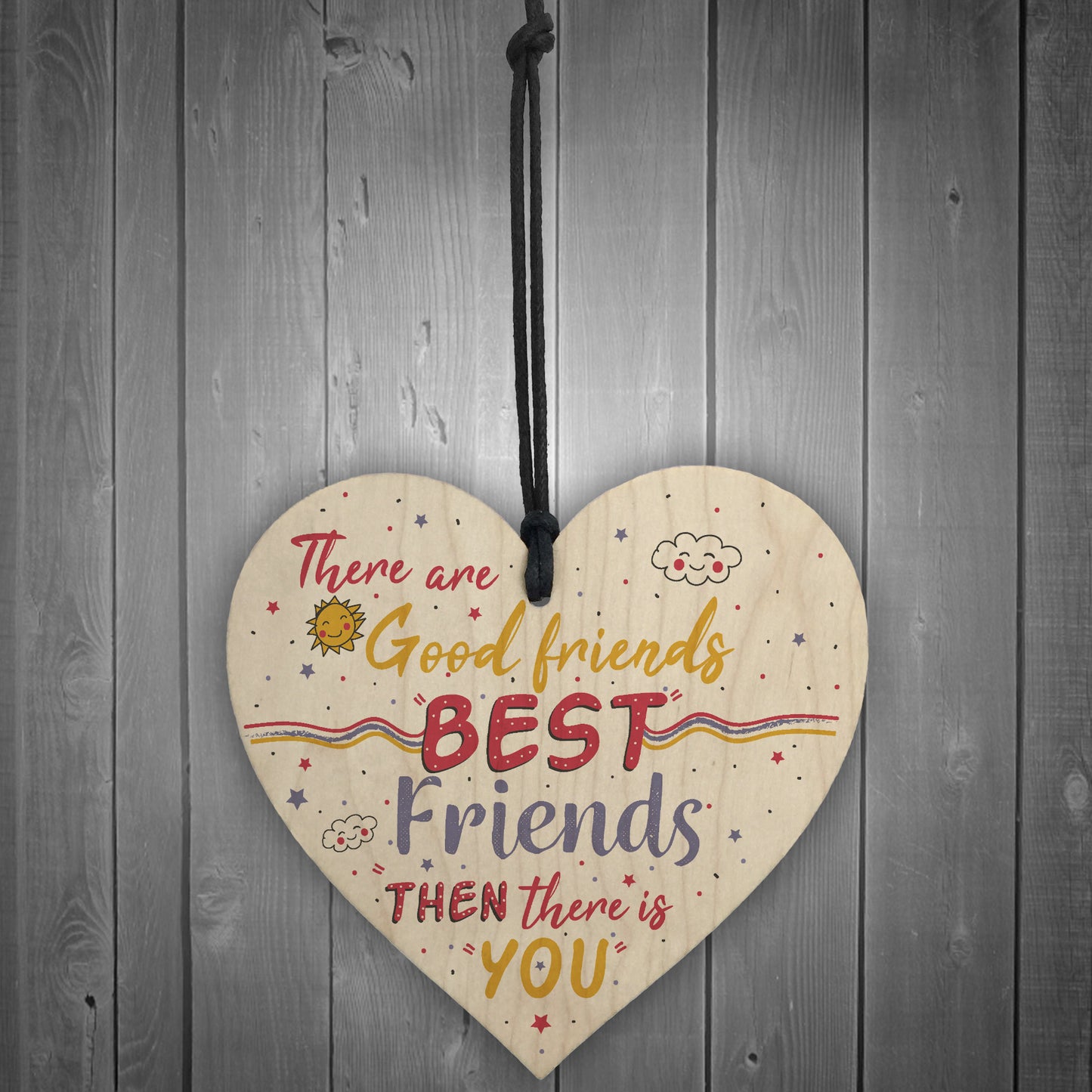 Christmas Gift For Best FRIEND Wood Heart Funny Friendship Gift