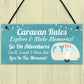 Caravan Rules Sign Hanging Door Plaque Caravan Sign Holiday Gift