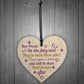 Best Friend Friendship Plaque Wooden Heart Thank You Christmas