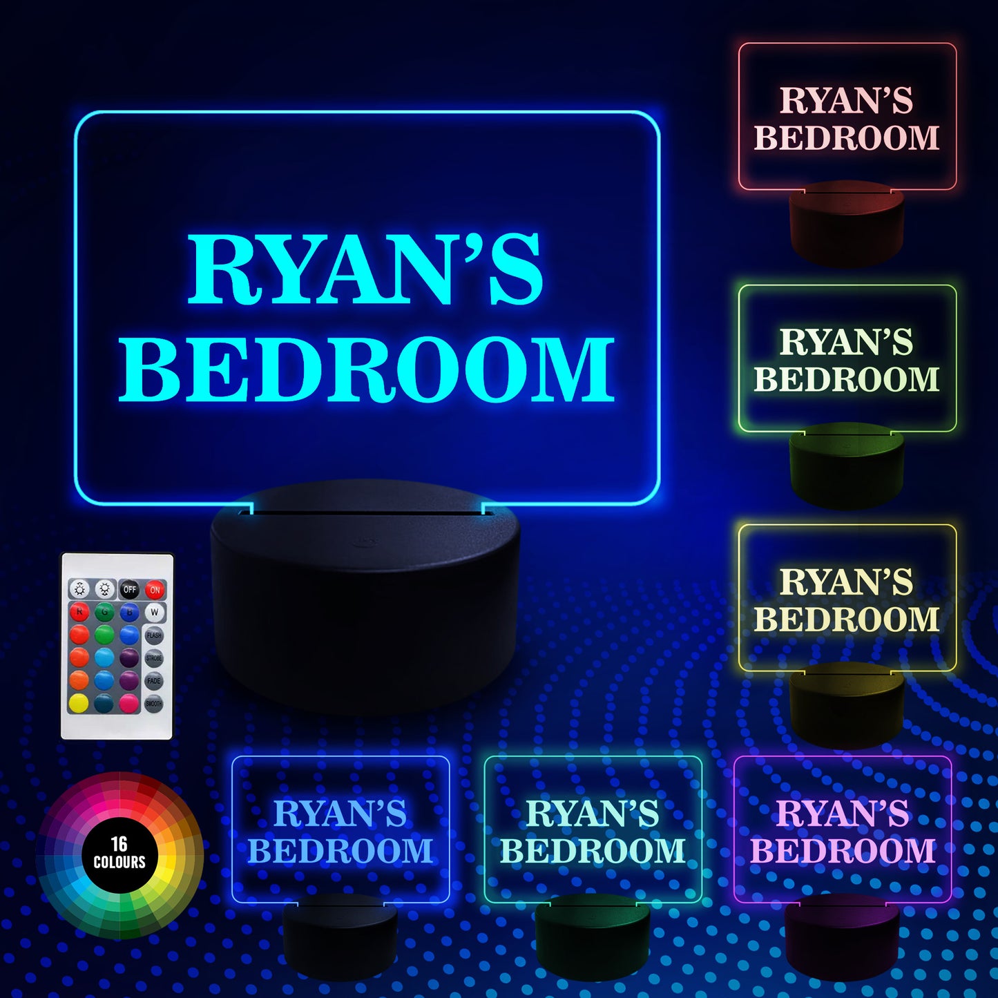 Personalised Neon Light Up Bedroom Sign Christmas Gift For Boys