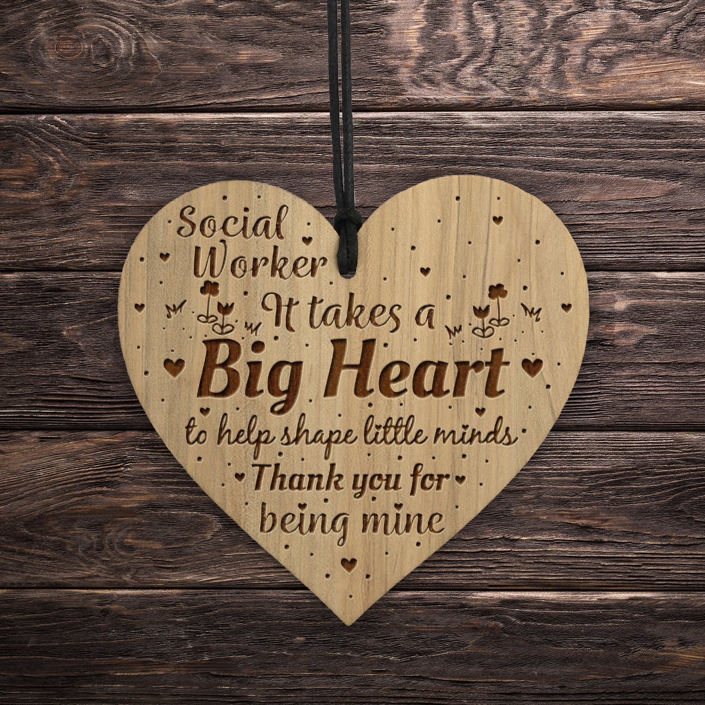 Social Worker Gift Thank You Gift For Him Her Engraved Heart