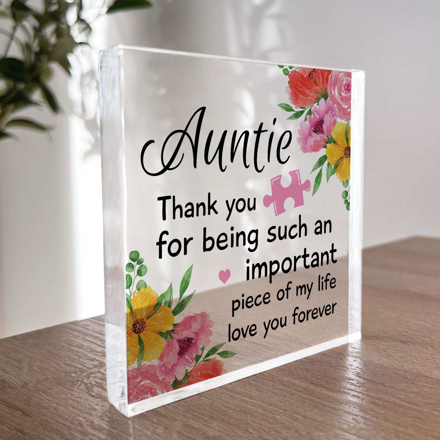 Gift for Auntie Acrylic Block Auntie Gifts Auntie Birthday Gift
