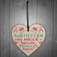 AUNTIE Gift For Birthday Mothers Day Wooden Heart Unicorn Gift