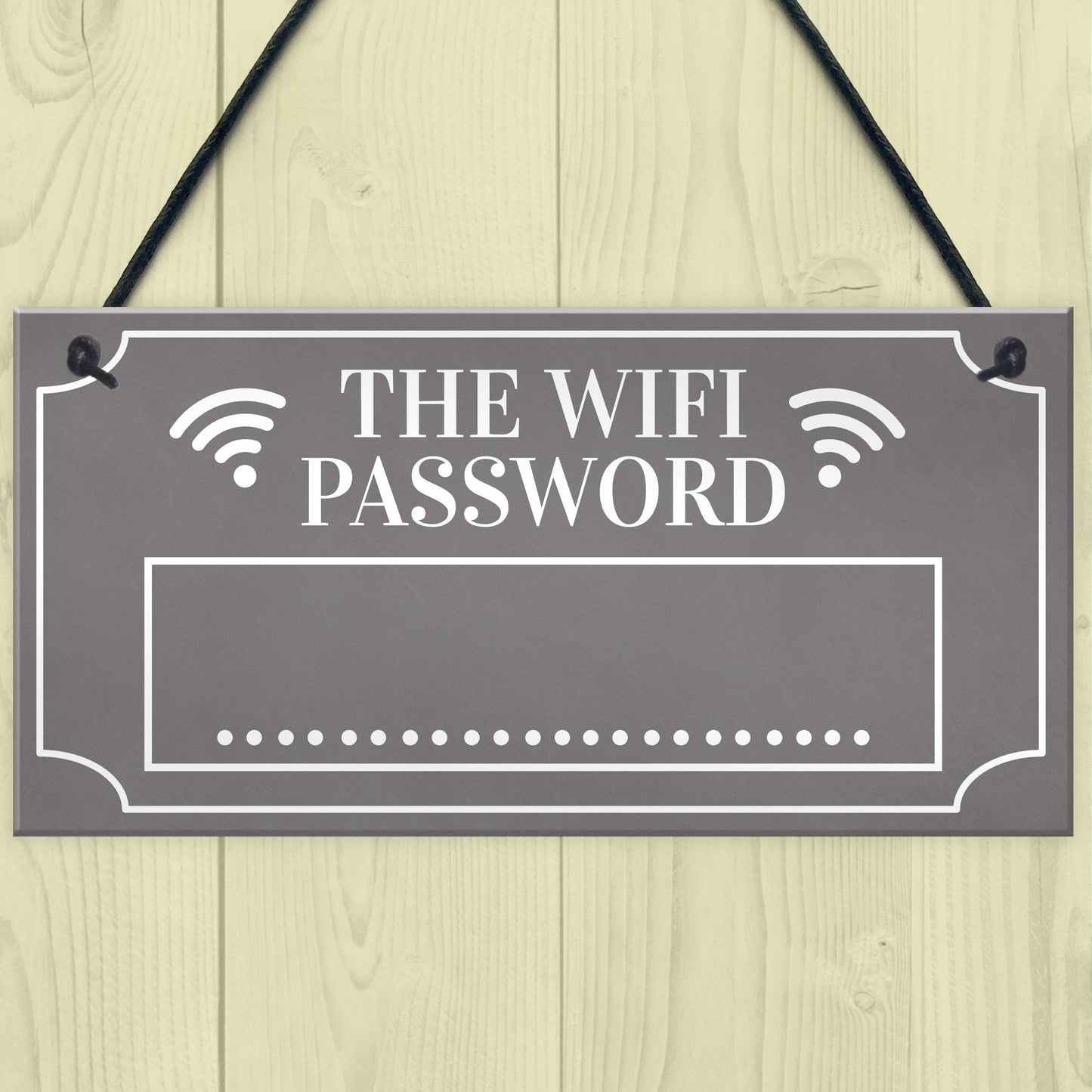 Grey Wifi Password Hanging Home Internet Decor Sign New Home