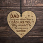 Funny Humorous Dad Gift Engraved Heart Dad Birthday Christmas