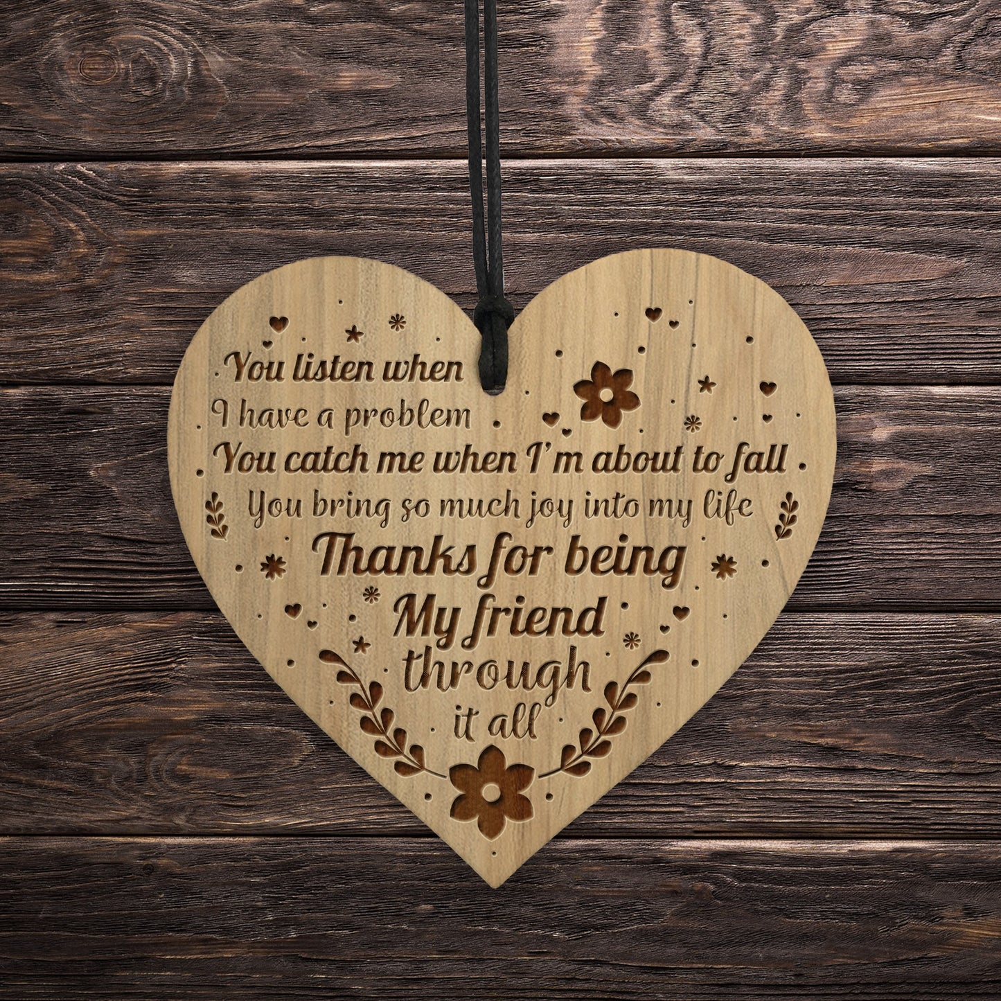 Friendship Plaque Engraved Heart Best Friend Birthday Thank You