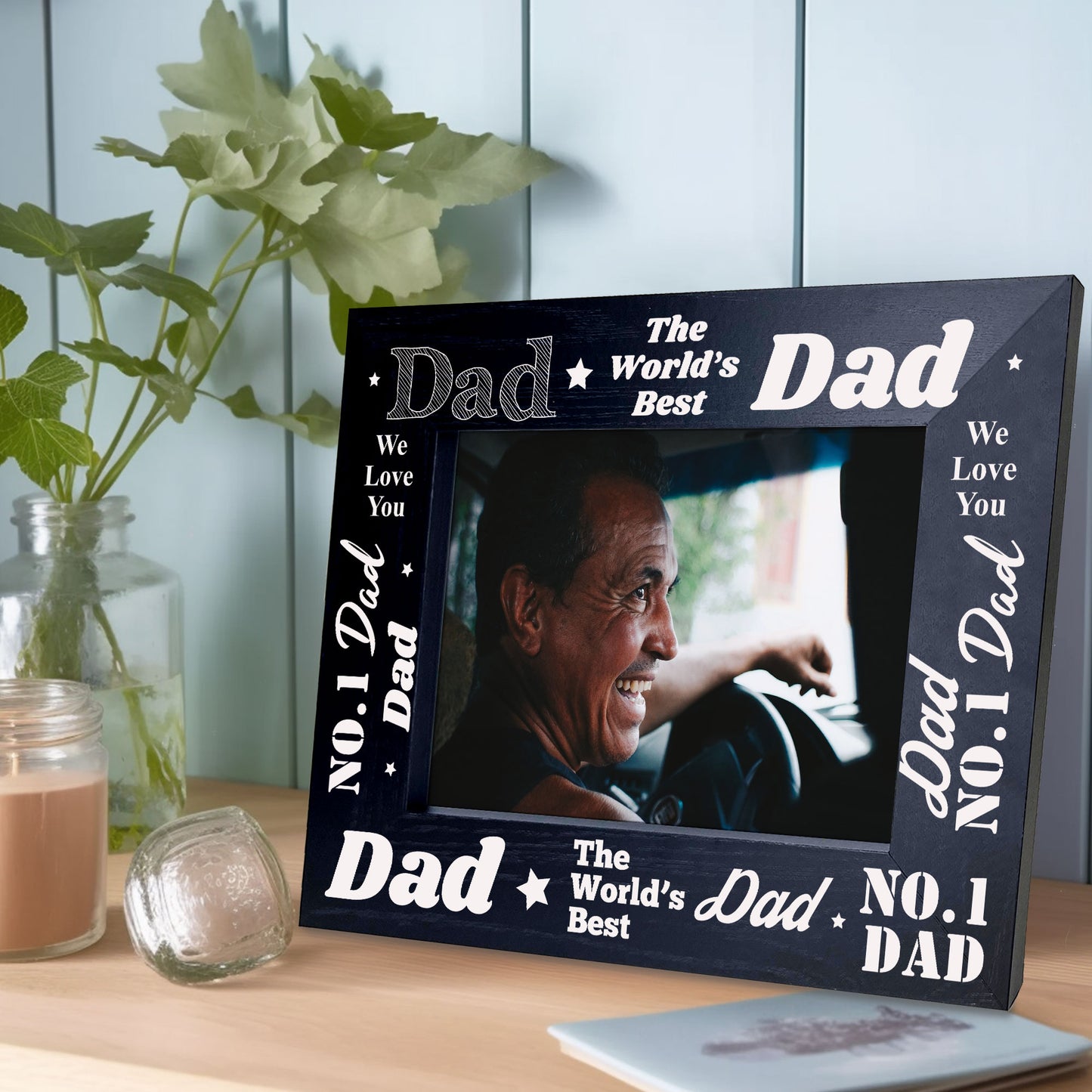 Fathers Day Birthday Gift For Dad Daddy Wooden Photo Frame