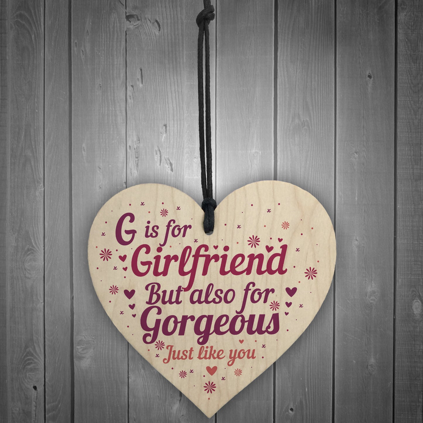 Girlfriend Boyfriend Gifts Wood Heart Relationship Anniversary