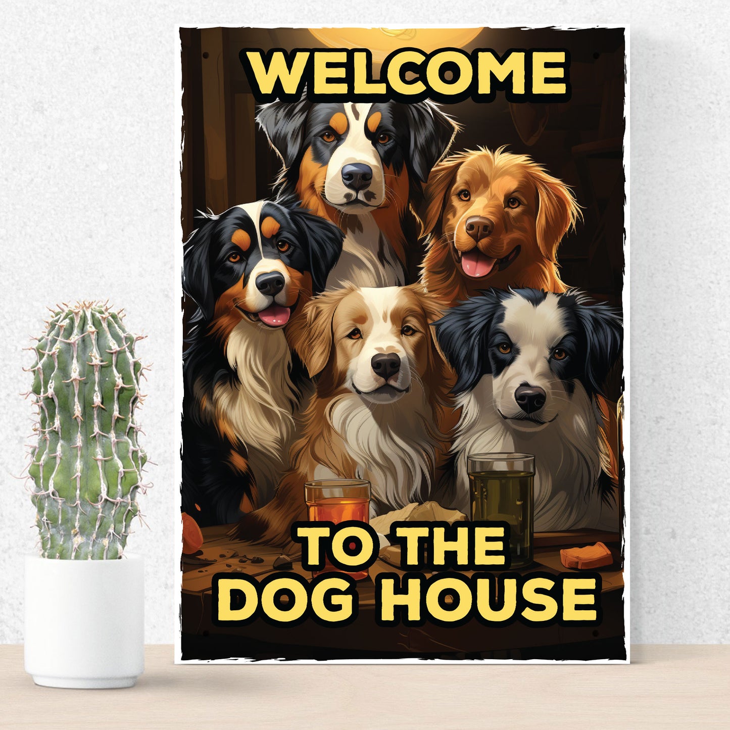 The Dog House Sign For Home Bar Funny Welcome Sign Pub Man Cave