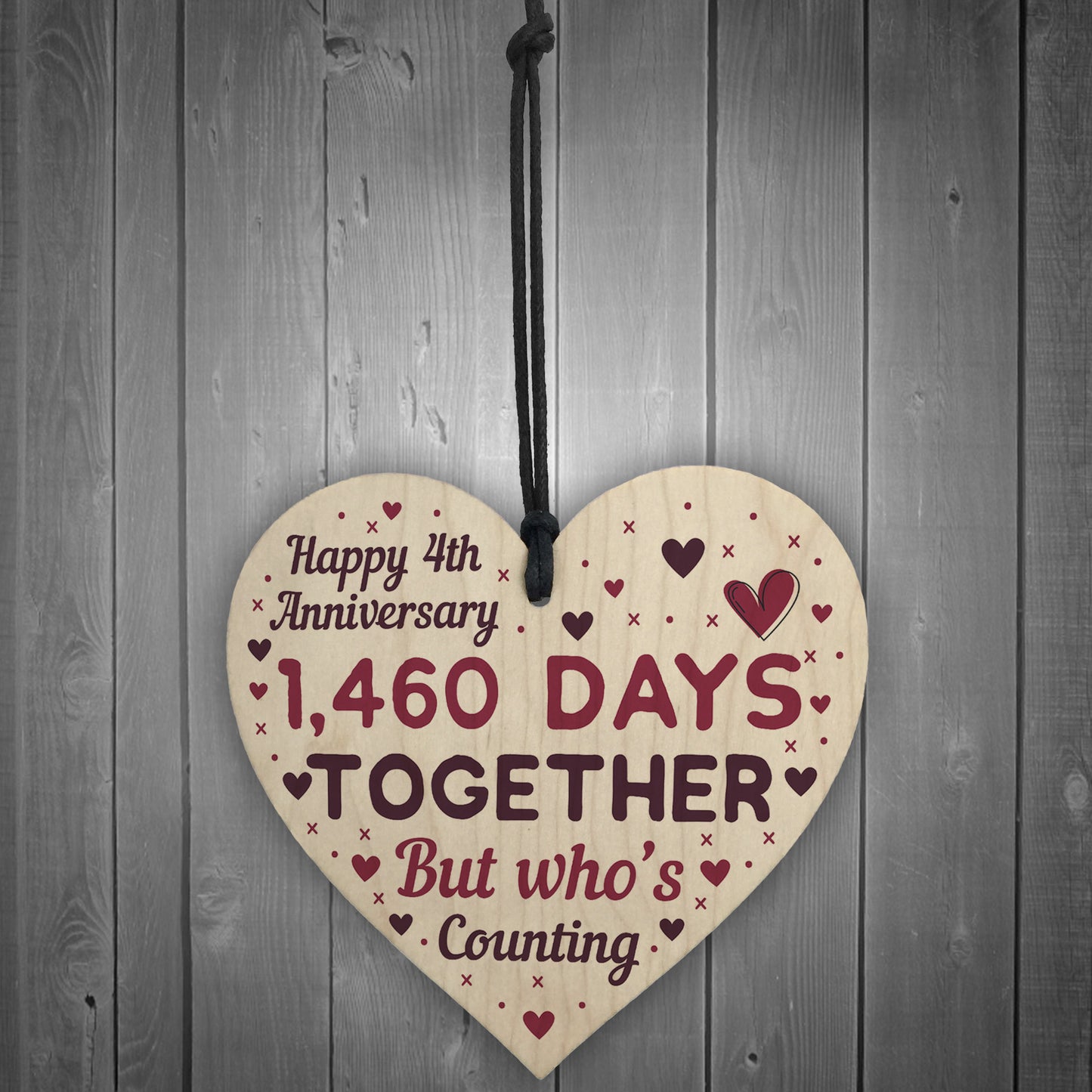 Handmade Wood Heart Gift To Celebrate 4th Wedding Anniversary