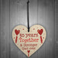 30th Anniversary Gift Wood Heart Perfect Gift For Husband Wife