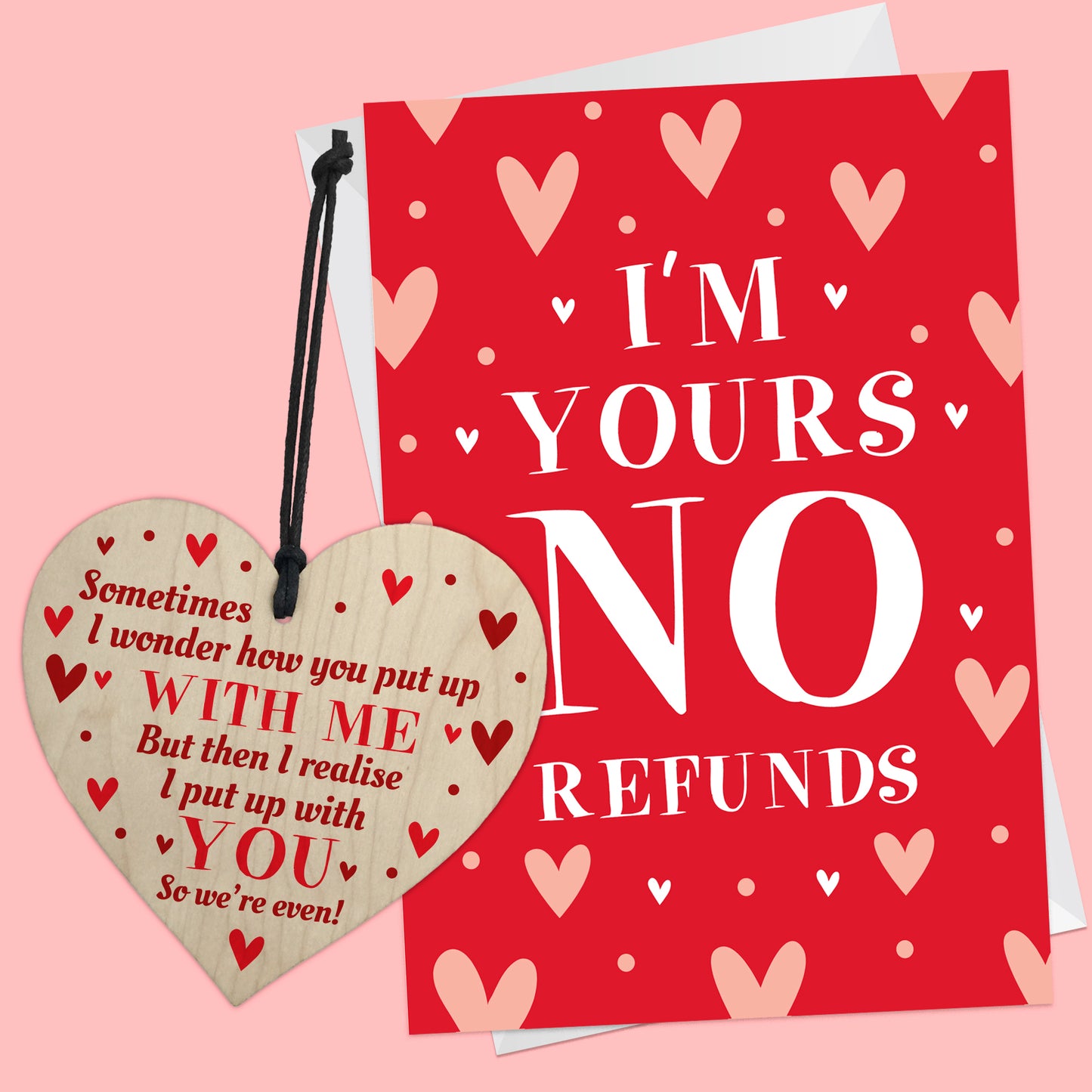 Funny Valentines Card for Him Her Novelty Heart and Card