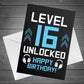 Funny 16th Birthday Card For Son Brother LEVEL 16 Humour Card