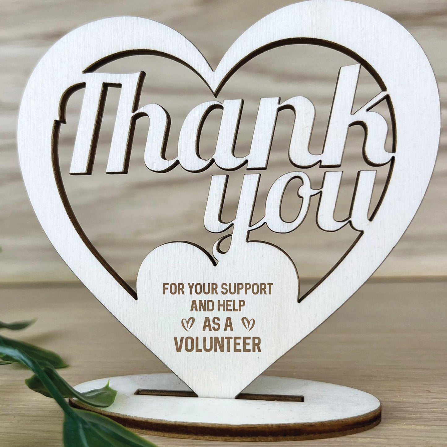 Thank You Gifts For Volunteer Engraved Heart Thank You Gift