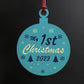 Christmas Tree Decoration My 1st Christmas Wooden Bauble