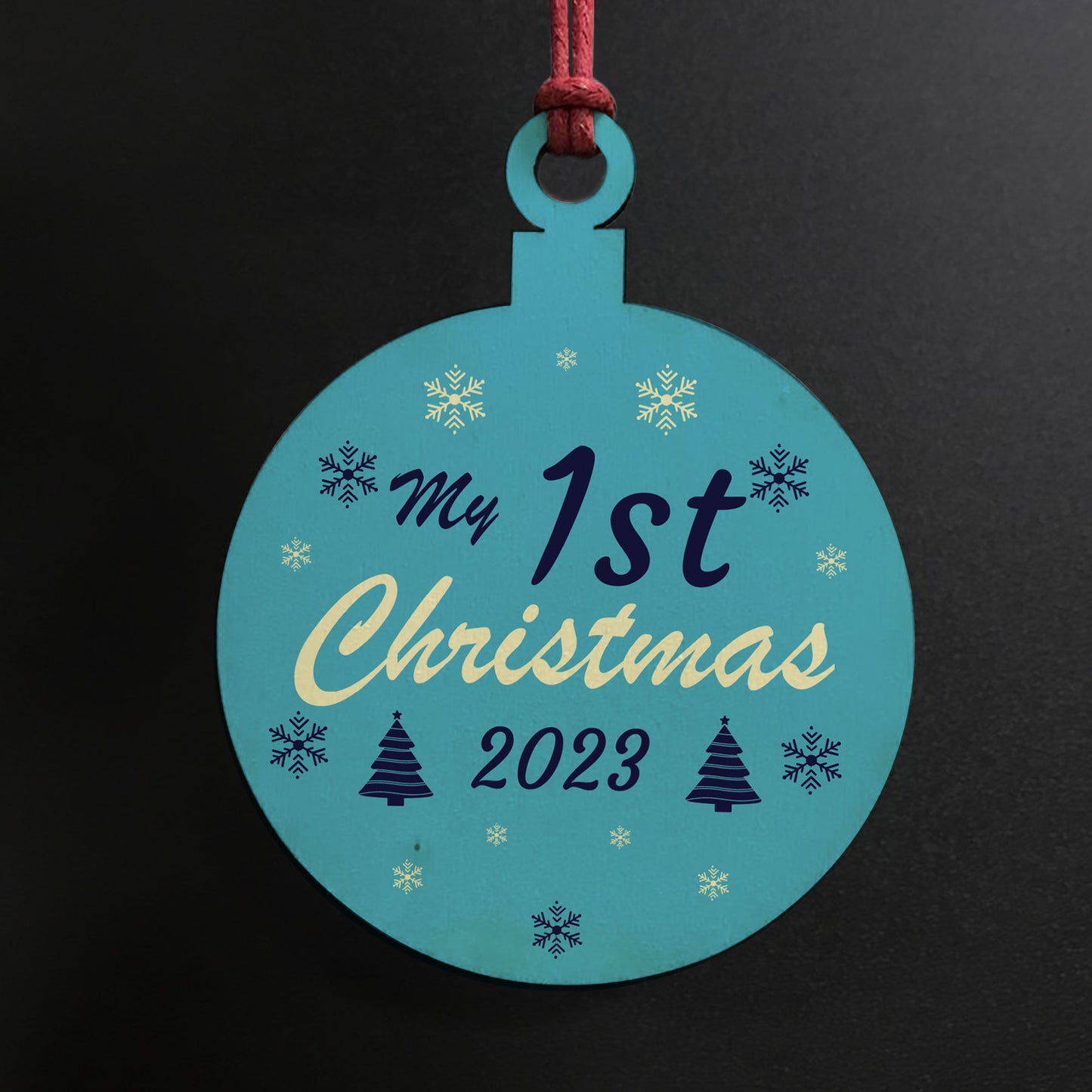 Christmas Tree Decoration My 1st Christmas Wooden Bauble
