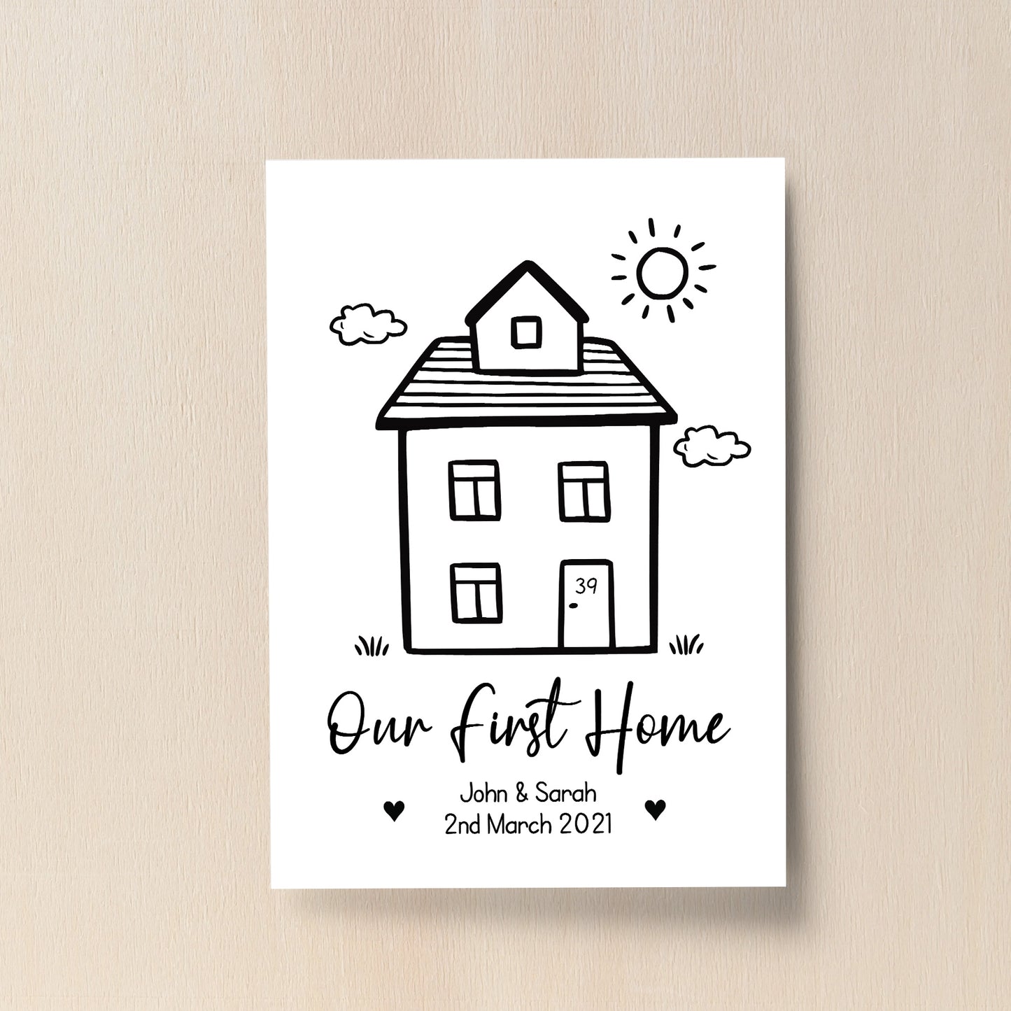 Our First Home Print Personalised New Home Gift For Couple