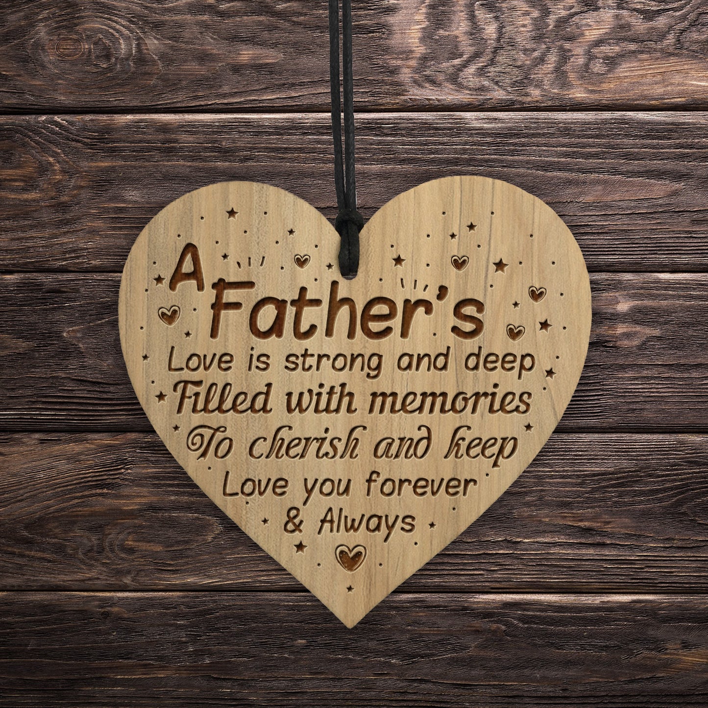 Gift For Father Dad Daddy Engraved Heart Dad Birthday Christmas