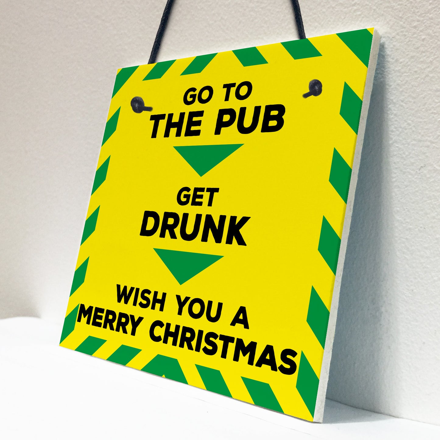 Funny Get Drunk Pub Bar Lockdown Gift Sign Christmas Gift Plaque