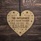 Special Thank You Teacher Gift Hanging Engraved Heart Gift