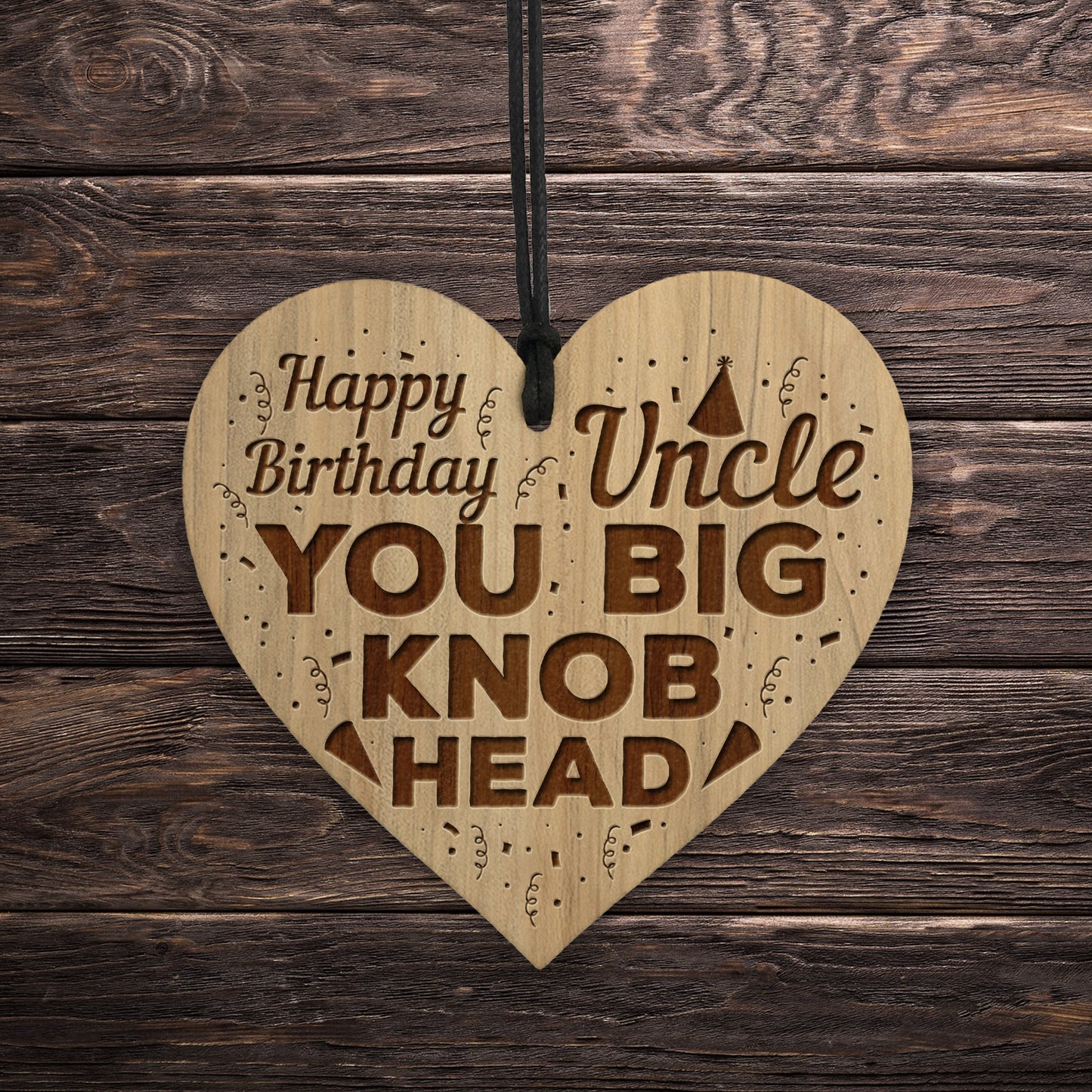 Funny Rude Birthday Gift For Uncle Engraved Heart Uncle Birthday