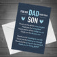 Fathers Day Card for Dad From Son Adorable Fathers Day Card