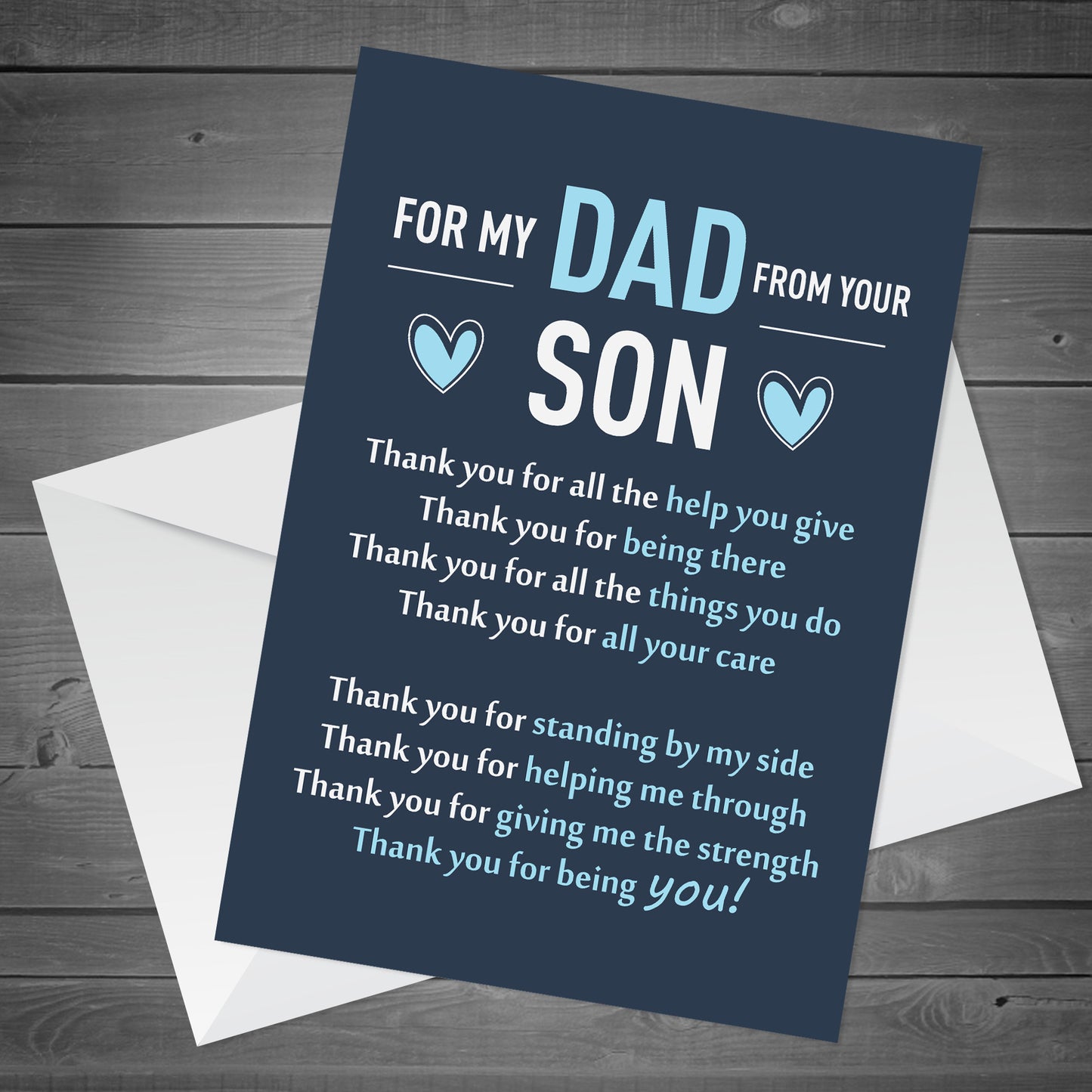 Fathers Day Card for Dad From Son Adorable Fathers Day Card