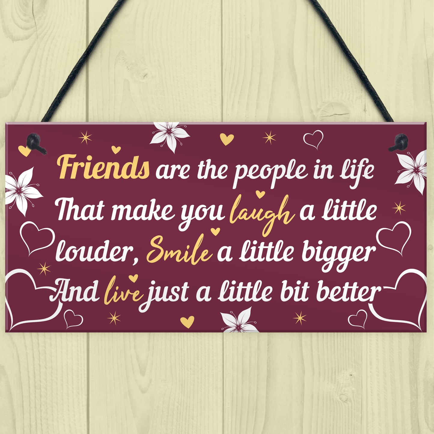 BEST FRIEND PLAQUE Thank You Gift For Her Birthday Gifts For Her