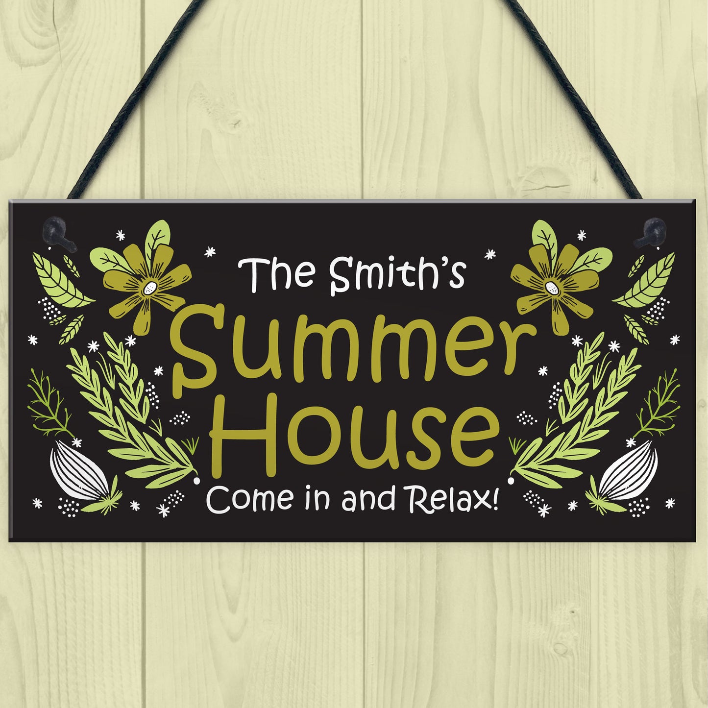 Personalised Summerhouse Sign Hanging Door Wall Sign Friend Gift