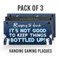 Funny Bar Signs PACK OF 3 Bundle Bar Accessories For Home Bar