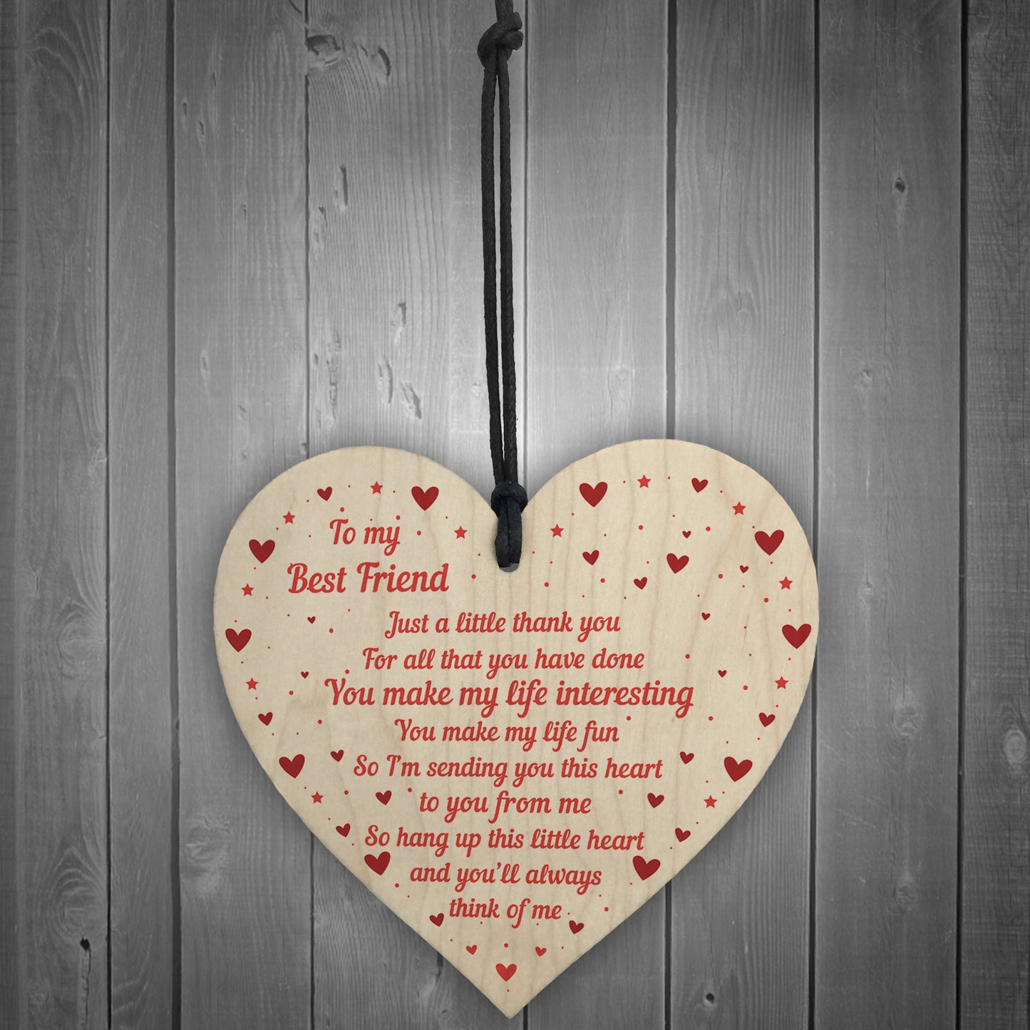Best Friend Gifts Handmade Wooden Heart Gift For Friend Novelty