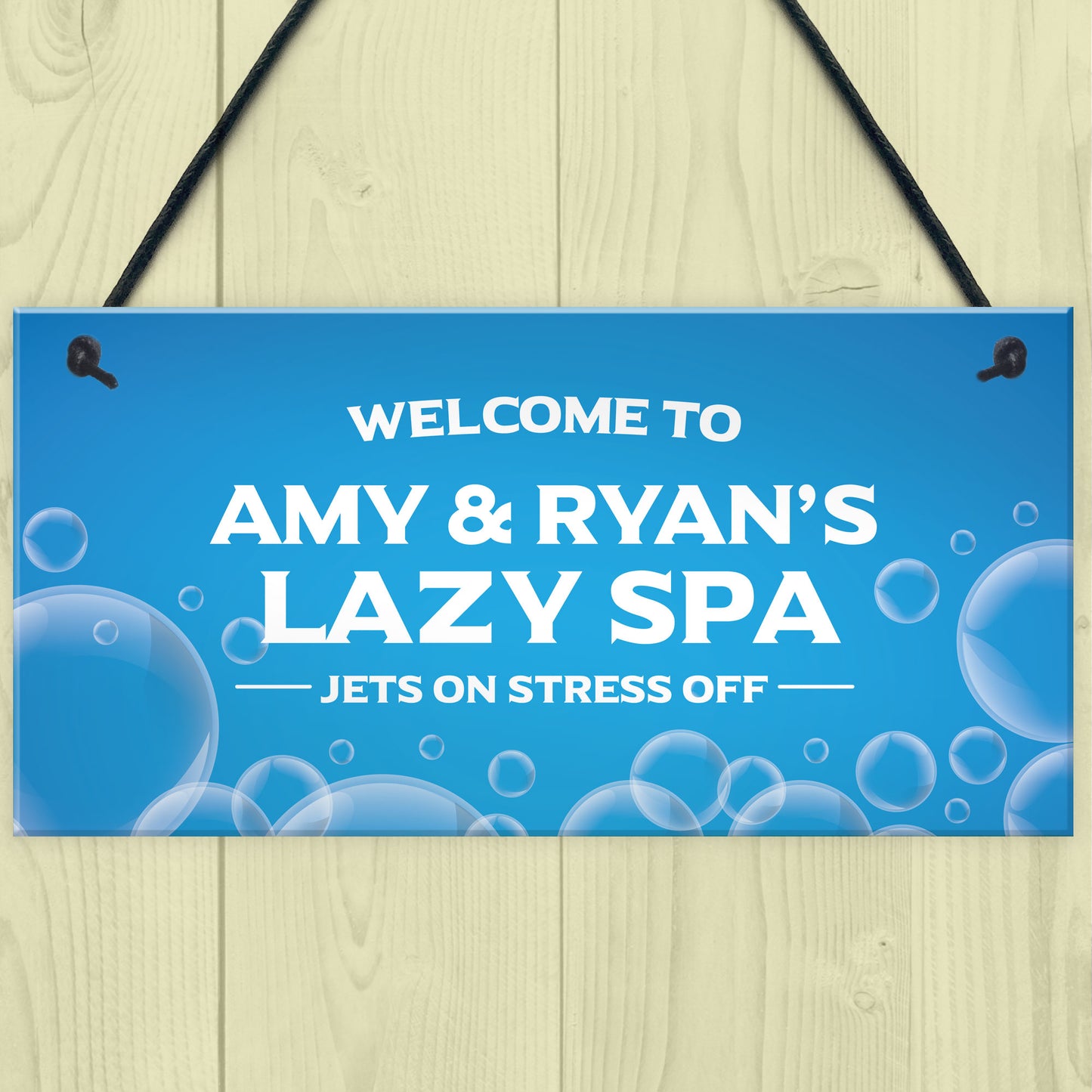 PERSONALISED Lazy Spa Hot Tub Signs For Garden Hot Tub Decor