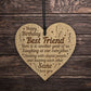 Birthday Gift For Best Friend Engraved Heart Friendship Sign