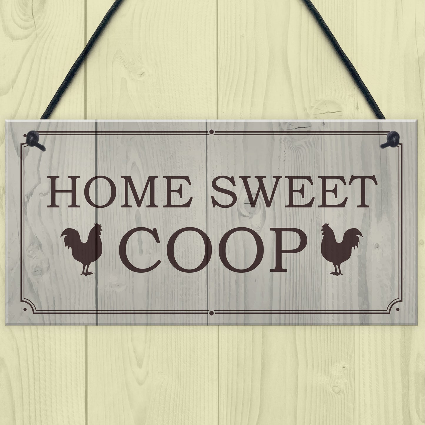 Funny Chicken Sign HOME SWEET COOP Outdoor Garden Sign