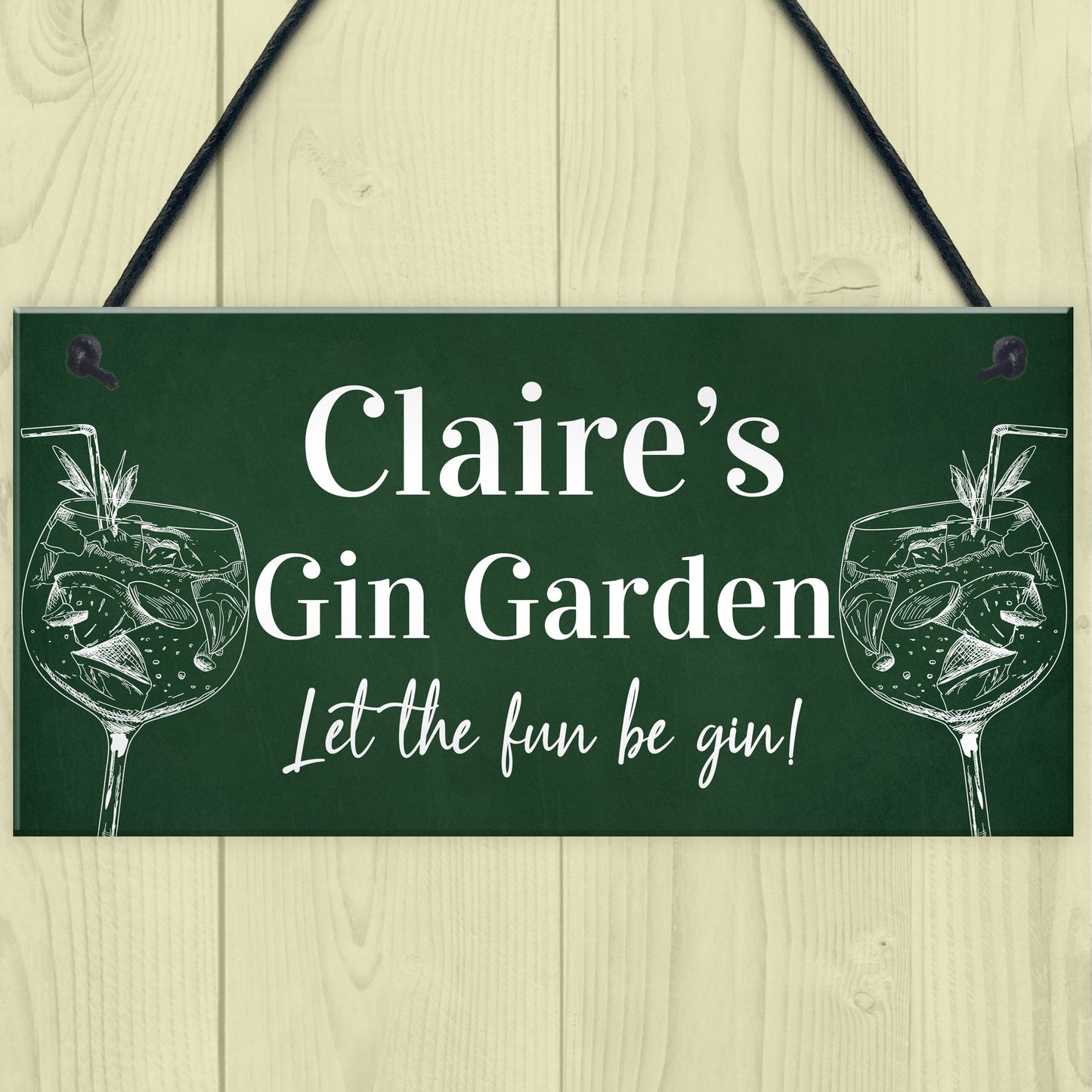 Personalised Gin Garden Signs Home Decor Gifts Novelty Home Bar