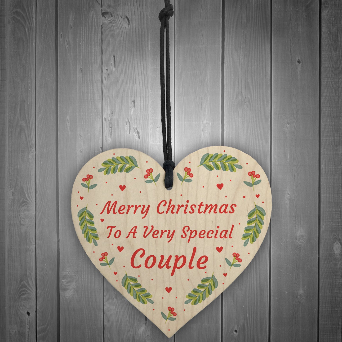 Handmade Christmas Gift For Friend Wooden Heart Couple Gift