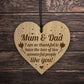 Mum And Dad Plaque Engraved Heart Mum Dad Birthday Christmas