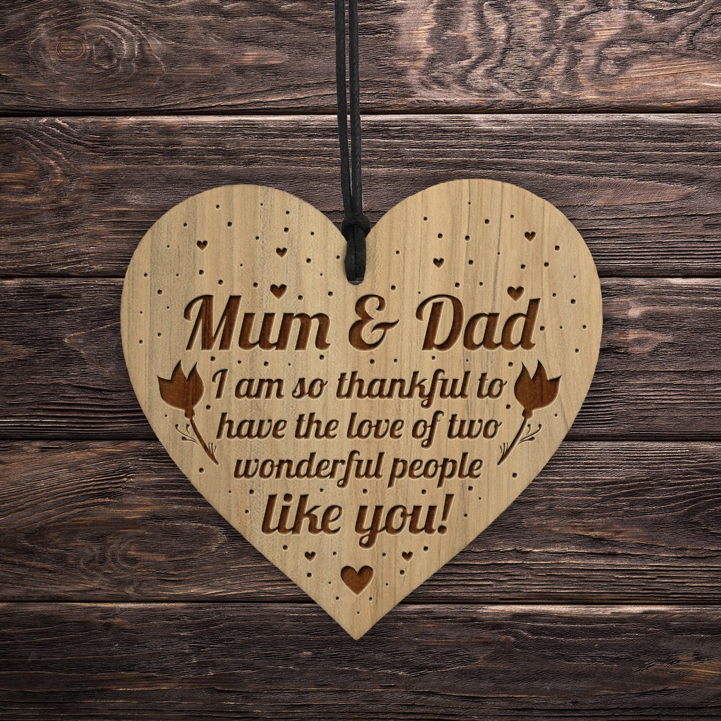 Mum And Dad Plaque Engraved Heart Mum Dad Birthday Christmas