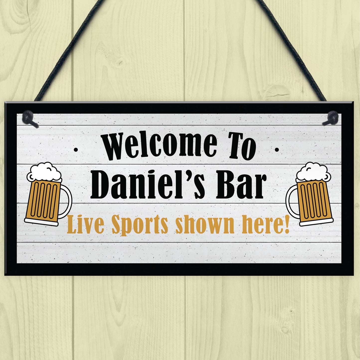 Personalised Hanging Sports Bar Sign Home Bar Pub Man Cave Gift