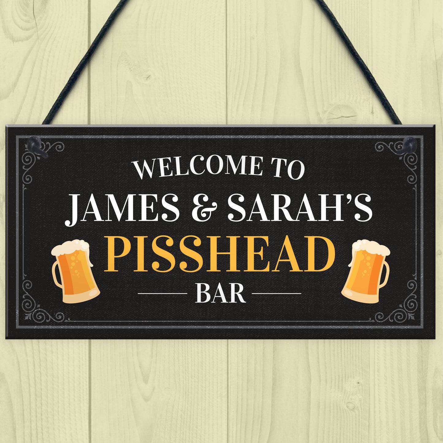 Bar Personalised Funny Decor Sign Beer Garden Shed Pub Decor