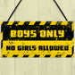 Funny Boys Bedroom Door Sign NO GIRLS ALLOWED Man Cave