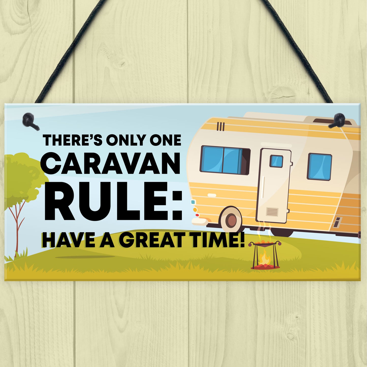 Red Ocean Funny Caravan Sign Novelty Motorhome Sign