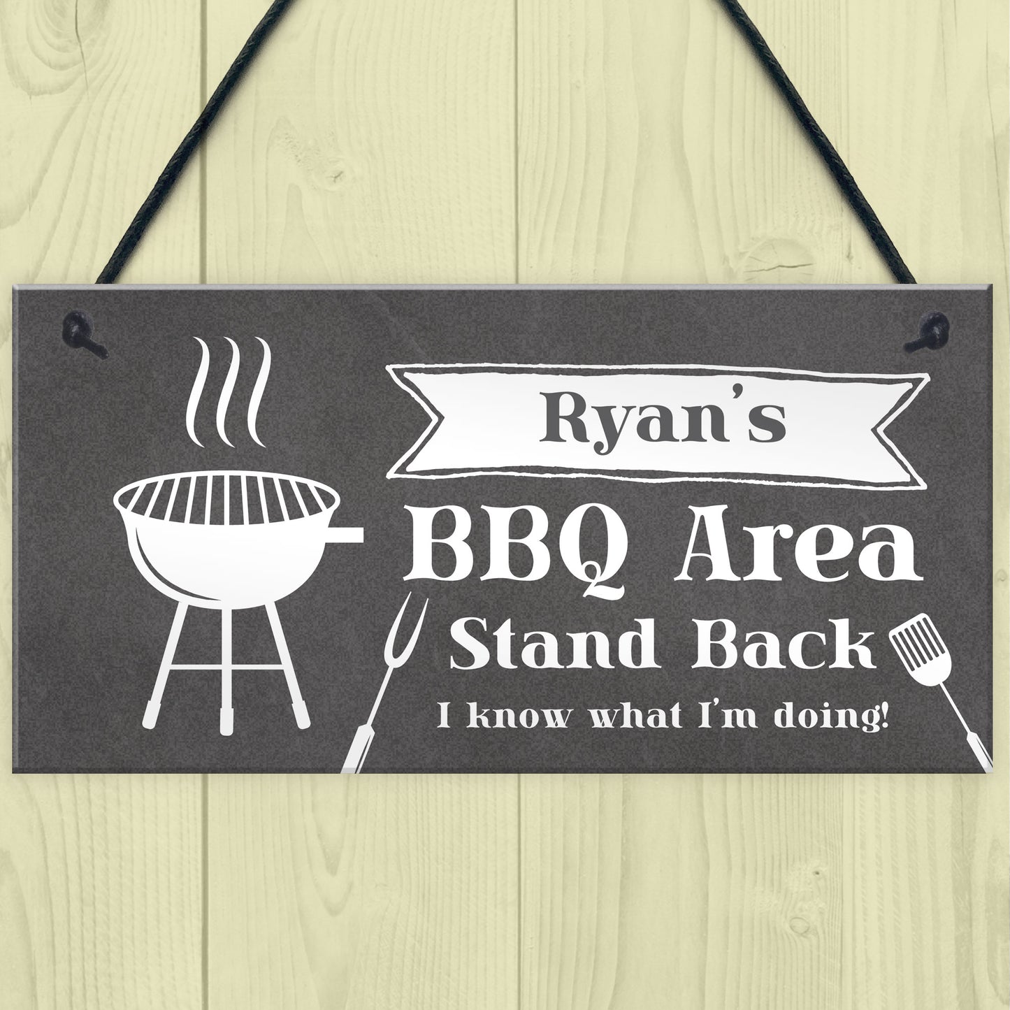 Personalised BBQ Area Sign Novelty Garden Decor Signs Barbecue