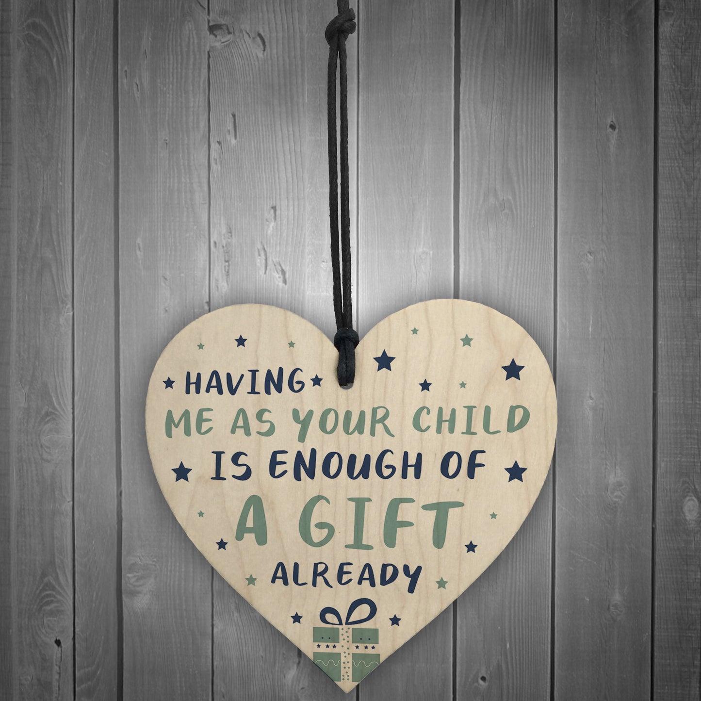 Funny Fathers Day Birthday Gift For Dad Wood Heart Daughter Son