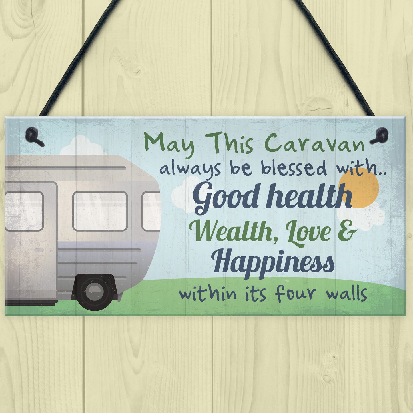Bless This Caravan Plaque Novelty Camping Camper Sign Mum Gift